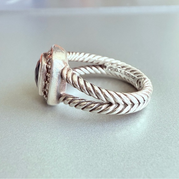 David Yurman Onyx And Diamonds Albion Ring in Sterling Silver - Picture 4 of 13